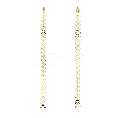 Brass Dangle Stud Earrings EJEW-JE03854-1
