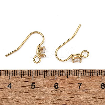 SHEGRACE Brass Pave Cubic Zirconia Earring Findings XGRQ4S192-742G-1