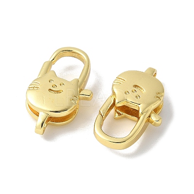 Brass Lobster Claw Clasps KK-F893-12G-02-1