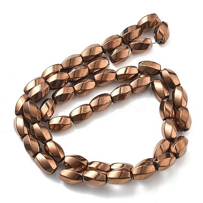 Electroplated Synthetic Magnetic Hematite Beads Strands G-P545-G01-02D-1