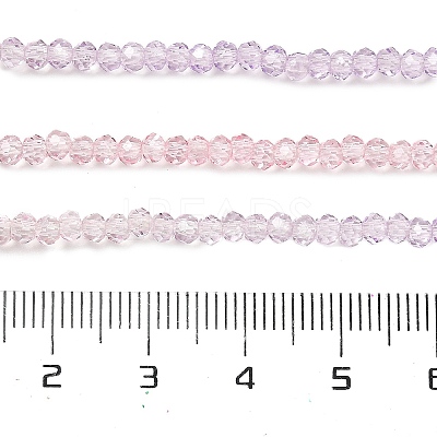 Transparent Painted Glass Beads Strands X-DGLA-A034-T1mm-A05-1