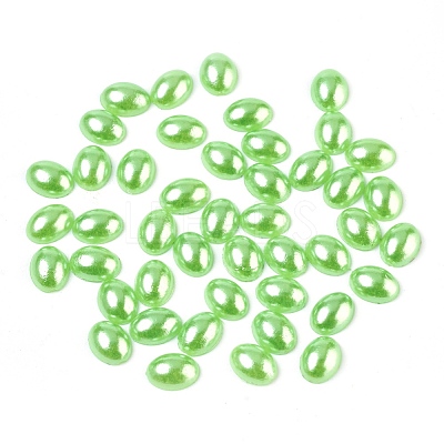 ABS Plastic Imitation Pearl Cabochons SACR-R755-8x6mm-Z7-1