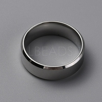 304 Stainless Steel Wide Band Finger Rings for Women Men RJEW-WH0009-12F-1