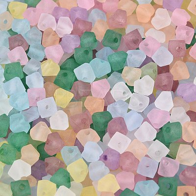 FGB Frosted Transparent Glass Seed Beads SEED-N013-03A-1