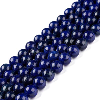 Natural Lapis Lazuli Round Beads Strands X-G-I181-10-8mm-1