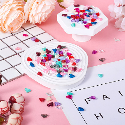 150Pcs 15 Colors Transparent Acrylic Charms MACR-TA0001-56-1