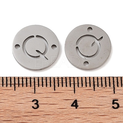 Non-Tarnish 201 Stainless Steel Hollow Flat Round Links FIND-R149-03Q-P-1