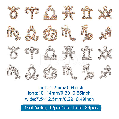 2 Sets 2 Colors Zinc Alloy Pendants ALRI-FW0001-02-1