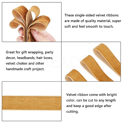 Velvet Ribbon SRIB-WH0006-18G-1