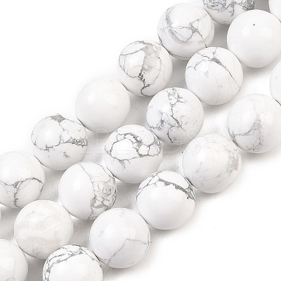 Natural Howlite Beads Strands G-L648-A02-16mm-1