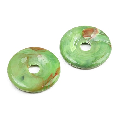 Opaque Imitation Jade Acrylic Pendants OACR-G064-07B-1