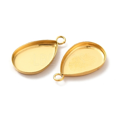 Ion Plating(IP) 304 Stainless Steel Pendant Cabochon Settings X-STAS-F167-23G-1