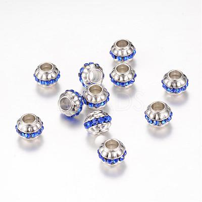 Rhinestone European Beads RB-R047-M-1