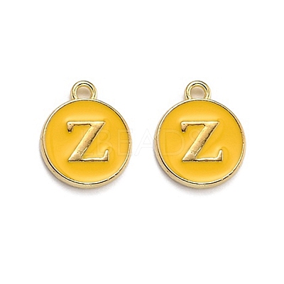Golden Plated Alloy Enamel Charms ENAM-Q437-13Z-1