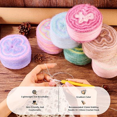Segment Dyed Knitting Yarn LS-DIY-TAC0033-03A-1