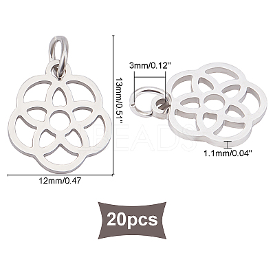 304 Stainless Steel Pendants STAS-UN0018-96P-1