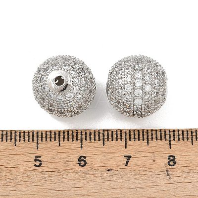 CZ Brass Micro Pave Cubic Zirconia Round Beads LS-ZIRC-L017-05P-1