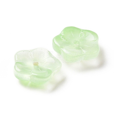Transparent Spray Painted Glass Beads GLAA-I050-01-1