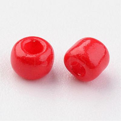 8/0 3mm Baking Paint Glass Seed Beads Loose Spacer Beads X-SEED-S002-K20-1