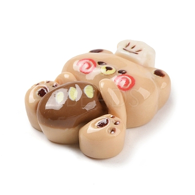 Bear Bread Opaque Resin Decoden Cabochons X-CRES-Q220-05C-1