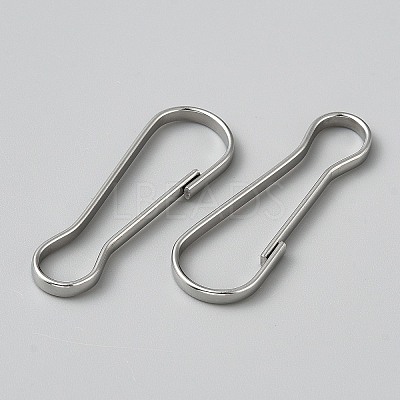 304 Stainless Steel Push Gate Snap Keychain Clasp Findings STAS-WH20010-005P-06-1