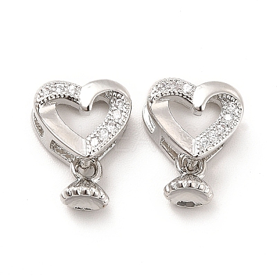 Rack Plating Brass Micro Pave Cubic Zirconia Multi-Strand Links KK-K270-14P-1