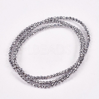 Electroplate Non-magnetic Synthetic Hematite Beads Strands G-J169B-2mm-02-1