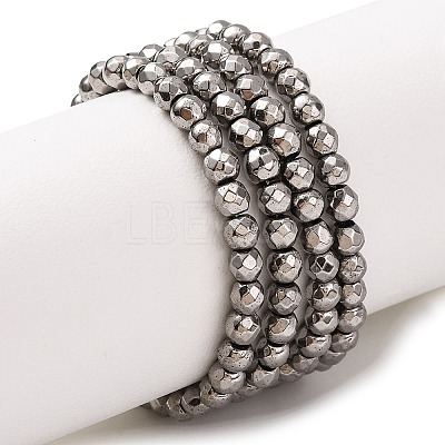 Electroplate Non-magnetic Synthetic Hematite Beads Strands G-J169B-3mm-07-1