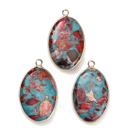 Dyed Synthetic Imperial Jasper Pendants GG-CBAA20A-04G-08-1