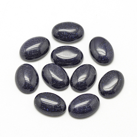 Synthetic Blue Goldstone Cabochons X-G-R415-14x10-34-1