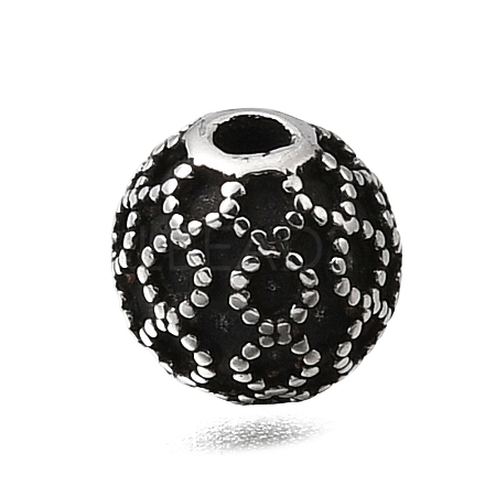 Engraved 304 Stainless Steel Beads STAS-H263-17AS-10-1