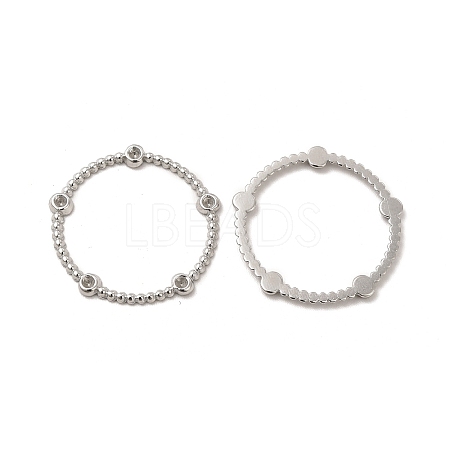 Tarnish Resistant 304 Stainless Steel Linking Ring Rhinestone Settings STAS-I671-20P-1