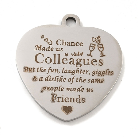 Non-Tarnish 201 Stainless Steel Pendants STAS-L079-25P-07-1