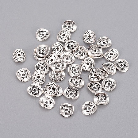 Tibetan Style Wavy Spacer Beads X-TIBEP-A11067-AS-FF-1