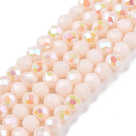 Electroplate Opaque Solid Color Glass Beads Strands LS-EGLA-A044-P3mm-L05-1