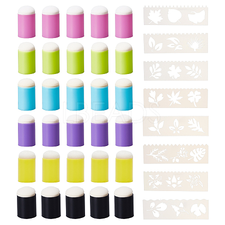 30Pcs 6 Colors Sponge Painting Tool DIY-CP0007-53-1
