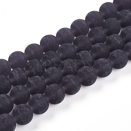 Transparent Glass Beads Strands GLAA-T032-T10mm-MD03-1