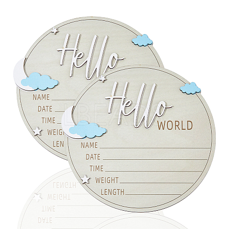 Basswood Baby Growth Recording Cards WOOD-WH0124-139-1