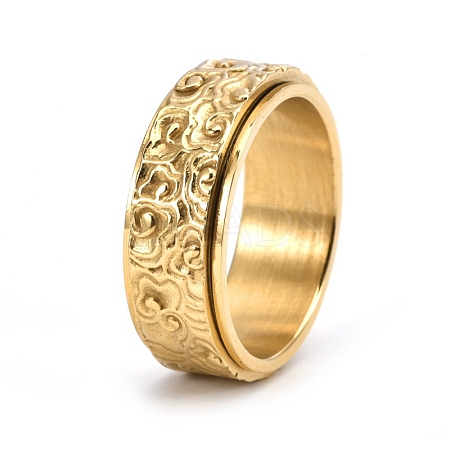 Rotatable Tainless Steel Finger Ring PW-WG99EDB-09-1