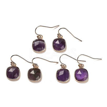 Natural Amethyst Dangle Earrings EJEW-G413-01D-G-1