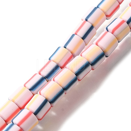 Polymer Clay Beads Strands CLAY-H006-01B-1