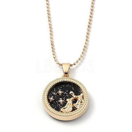 Alloy Rhinestone Pendant Necklaces NJEW-H306-A04-G-1