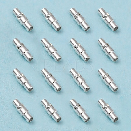 Brass Locking Tube Magnetic Clasps LS-X-MC079-S-1