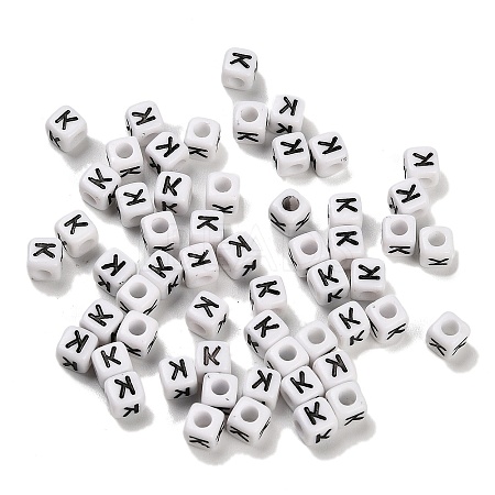Opaque Acrylic Beads OACR-S076-01K-1