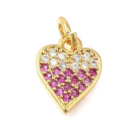Rack Plating Brass Micro Pave Cubic Zirconia Pendants ZIRC-F142-14A-G-1