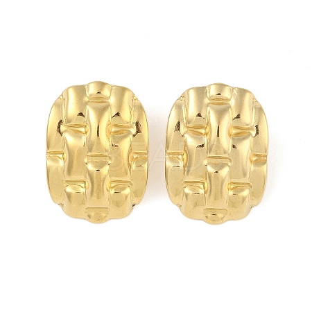 Ion Plating(IP) 304 Stainless Steel Stud Earrings for Women EJEW-B050-06G-1