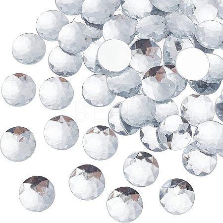 Fingerinspire 60Pcs Acrylic Faceted Cabochons OACR-FG0001-07-1