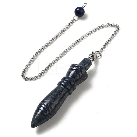 Dyed Natural Lapis Lazuli Pointed Dowsing Pendulums G-F758-F01-P-1