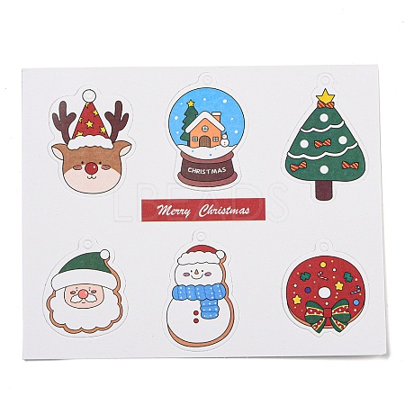 6 Styles Christmas Paper Gift Tag Display Cards CDIS-Q006-01A-1