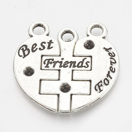 Tibetan Style Alloy Pendant Rhinestone Settings TIBE-N001-03AS-LF-1